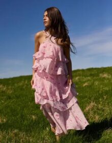 Only Vaaleanpunainen – Onlcinderella S/L Layered Dress Ptm