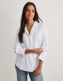 Only Valkoinen – Onloregon Bari L/S Shirt Wvn