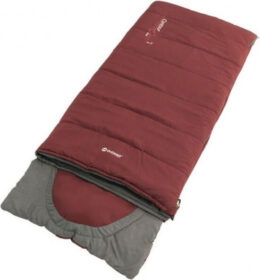 Outwell Contour Junior lasten makuupussi punainen, vetoketju vasemmalla puolella