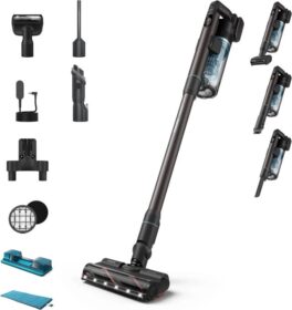 Philips Philipsin johdoton SpeedPro Max 7000 Series Aqua imuri 2-in-1-varsi-imuri Pussiton Sininen 06 L Kuiva ja märkä Sykloninen/suodattava