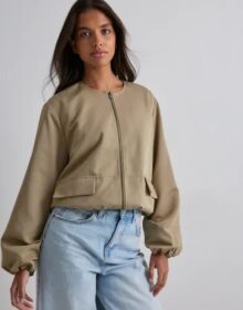 Pieces Beige – Pcberit Balloon Bomber Jacket