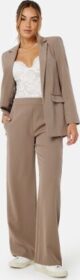 Pieces Bossy HW Wide Plain Pant Fossil XXL/30