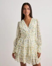 Pieces Kukallinen – Pcmonika Nanna Ls V-Neck Dress Wvn