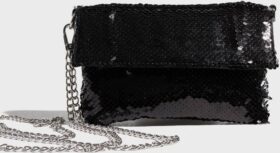 Pieces Olkalaukut – Black Silver – Pcsalina Glitter Crossbody Bag – Laukut – Shoulder Bags