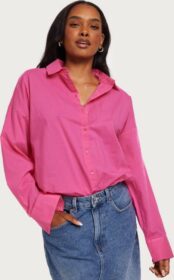 Pieces Paidat – Kauluspaidat – Shocking Pink – Pctanne Ls Loose Shirt Noos – Puserot & Kauluspaidat