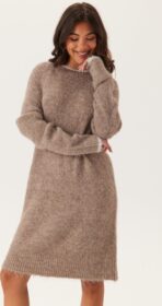 Pieces Pcivy Ls Contrast Knit Dress