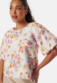 Pieces Pckarlson SS top White/Floral L