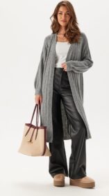 Pieces Pcmaggy Ls Long Knit Cardigan