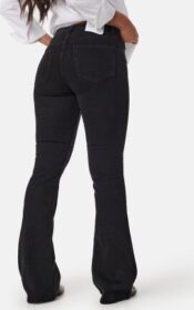 Pieces Pcpeggy Flared High Waist Jeans Black XS