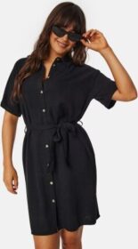 Pieces Pcvinsty Linen Shirt Dress Black XS