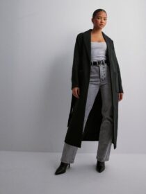 Pieces Pitkät takit – Black – Pcalica Ls Wool Long Jacket Kac – Takit – coats