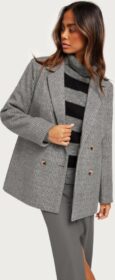 Pieces Pitkät takit – Magnet Melange – Pchaven New Blazer Jacket – Takit – coats