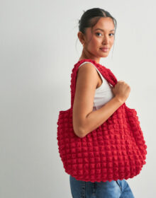 Pieces Punainen – Pcfinna Waffle Shopper