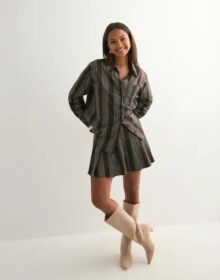 Pieces Ruskea – Pcjamie Ls Loose Shirt Wvn D2D Pp