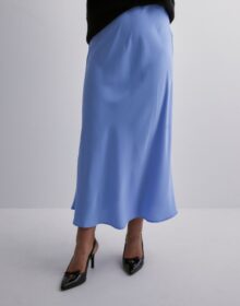 Pieces Sininen – Pcfranan Hw Ankle Skirt Noos Bc