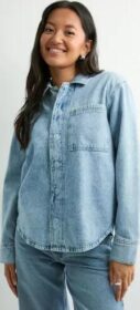 Pieces Sininen – Pcjophine Ls Denim Shirt Bc