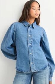 Pieces Sininen – Pcritt Ls Denim Shirt