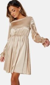 Pieces Slore LS O-Neck Dress Frosted Almond L