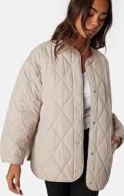 Pieces Stella Quilted Jacket Silver Grey XL