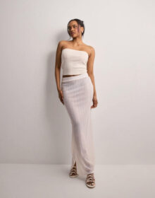 Pieces Valkoinen – Pcafie Hw Lace Midi Skirt Sww