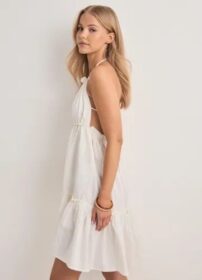 Pieces Valkoinen – Pckiana Sl Dress Wvm Bc