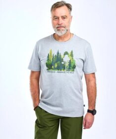 Pinewood Finnveden Recycled Outdoor T-SHIRT L.Grey Mel Forest – XXL