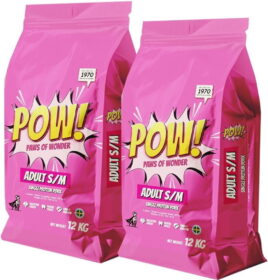 POW! Dog Adult Small/Medium Pork 2×12 kg