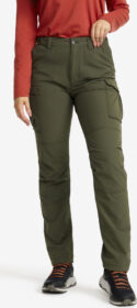 RevolutionRace Ulkoiluhousut, Vaellushousut & Retkeilyhousut – Vihreä – Adventure Cargo Stretch Pants Naiset Deep Depths, Koko:M
