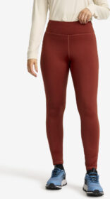 RevolutionRace Trikoot – Punainen – Alaska Fleece Lined Tights Naiset Fired Brick, Koko:XS