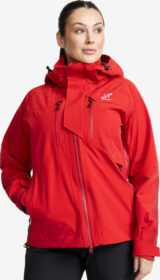 RevolutionRace > Takit > Sade- Ja Kuoritakit – Punainen – Aries Pro 3L Shell Jacket Naiset Aura Orange/Lava Falls, Koko:XL