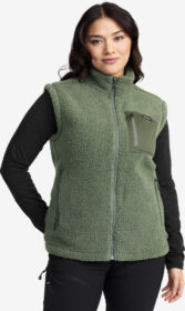 RevolutionRace Liivit – Vihreä – Bigfoot Pile Vest Naiset Dusty Green, Koko:3XL