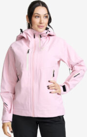 RevolutionRace > Takit > Sade- Ja Kuoritakit – Pinkki – Cyclone 3L Shell Jacket Naiset Pink Mist, Koko:S