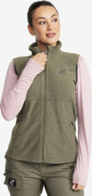 RevolutionRace Liivit – Vihreä – Essential Fleece Vest Naiset Grape Leaf, Koko:XS