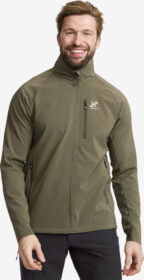 RevolutionRace > Softshell-takit – Vihreä – Exciter Stretch Jacket Miehet Grape Leaf, Koko:L