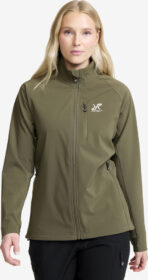 RevolutionRace > Takit > Softshell-takit – Vihreä – Exciter Stretch Jacket Naiset Grape Leaf, Koko:S