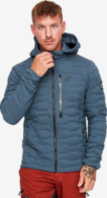 RevolutionRace Ulkoilutakki, Kuoritakki & Tuulitakki – Sininen – Flex Stretch Down Jacket Miehet Moonlit Ocean, Koko:4XL