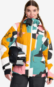 RevolutionRace Halo 2L Insulated Ski Jacket Naiset Anthracite/Golden Yellow, Koko:XL – Ulkoilutakki, Kuoritakki & Tuulitakki