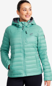 RevolutionRace Ulkoilutakki, Kuoritakki & Tuulitakki – Turkoosi – Helium Down Jacket Naiset Arctic, Koko:XS