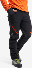 RevolutionRace Hiball Pants Miehet Black/Orange, Koko:2XL – > Softshell-housut