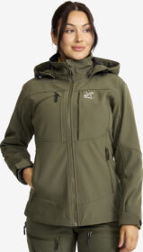 RevolutionRace > Takit > Softshell-takit – Vihreä – Hiball Softshell Jacket Naiset Grape Leaf, Koko:XS