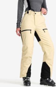 RevolutionRace > Housut > Lasketteluhousut – Beige – AccXel Insulated 2L Ski Pants Naiset Eucalyptus, Koko:4XL