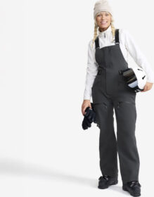 RevolutionRace > Housut > Lasketteluhousut – Harmaa – Atlas 3L Ski Bib Pants Naiset Anthracite, Koko:L