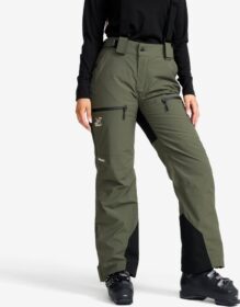 RevolutionRace > Housut > Lasketteluhousut – Vihreä – AccXel Insulated 2L Ski Pants Naiset Kambaba Green, Koko:4XL