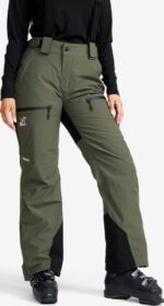 RevolutionRace > Housut > Lasketteluhousut – Vihreä – AccXel Insulated 2L Ski Pants Naiset Kambaba Green, Koko:S
