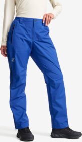 RevolutionRace > Housut > Sade- Ja Kuorihousut – Sininen – Arcade 3L Lightweight Pants Naiset Surf the Web, Koko:XL