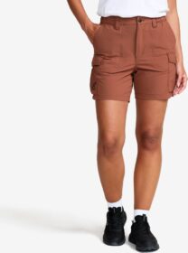RevolutionRace Housut > Shortsit – Pinkki – Adventure Cargo Stretch Shorts Naiset Pink Mahogany, Koko:XL