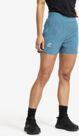 RevolutionRace > Housut > Shortsit – Sininen – Rise 2-in-1 Shorts Naiset Blue Ashes, Koko:2XL