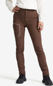 RevolutionRace > Housut > Softshell-housut – Ruskea – Surmount Hiking Stretch Pants Naiset Brown Stone, Koko:2XL
