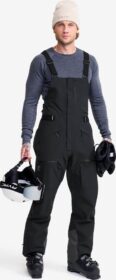 RevolutionRace Lasketteluhousut – Musta – Atlas 3L Ski Bib Pants Miehet Black, Koko:S