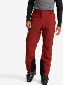 RevolutionRace > Lasketteluhousut – Punainen – AccXel Insulated 2L Snow Pants Miehet Fired Brick, Koko:S